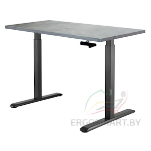 Стол Manual Desk черый/бетон Чикаго 1360х800х36 мм