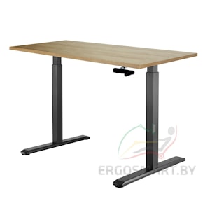 Стол Manual Desk черый/дуб натуральный 1360х800х36 мм