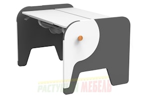 Парта Elephant Desk белый/серый