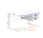 Тумба подвесная Twin Box/белая/серебристые полки /РАСПРОДАЖА