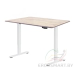 Стол Wooden Electric Desk Light белый/Массив дерева "Дуб Беленый", прямой край, 1200х600х27мм