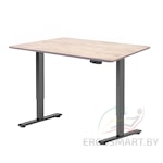 Стол Wooden Electric Desk Light черный/Массив дерева "Дуб Беленый", прямой край, 1200х600х27мм