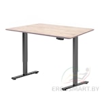 Стол Wooden Electric Desk Light черный/Массив дерева "Дуб Беленый", прямой край, 1200х600х27мм