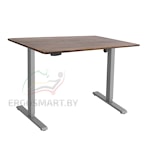 Стол Wooden Electric Desk Slim серый/Массив дерева "Дуб мореный", прямой край, 1200х600х27мм