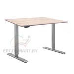 Стол Wooden Electric Desk Slim серый/Массив дерева "Дуб Беленый", прямой край, 1200х600х27мм