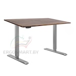 Стол Wooden Electric Desk Slim серый/Массив дерева "Дуб мореный", прямой край, 1300х750х27мм
