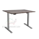 Стол Wooden Electric Desk Slim серый/Массив дерева "Дуб Галифакс", прямой край, 1300х750х27мм