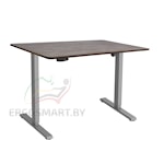 Стол Wooden Electric Desk Slim серый/Массив дерева "Дуб Галифакс", прямой край, 1300х750х27мм