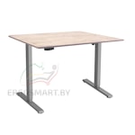 Стол Wooden Electric Desk Slim серый/Массив дерева "Дуб Беленый", прямой край, 1300х750х27мм