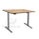 Стол Wooden Electric Desk Slim серый/Массив дерева "Дуб натуральный", прямой край, 1300х750х27мм
