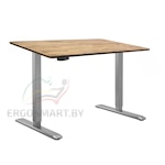 Стол Wooden Electric Desk Slim серый/Массив дерева "Дуб натуральный", прямой край, 1300х750х27мм