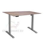 Стол Wooden Electric Desk Slim серый/Массив дерева "Дуб мореный", скошенный край, 1300х750х27мм
