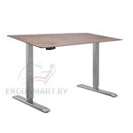 Стол Wooden Electric Desk Slim серый/Массив дерева "Дуб мореный", скошенный край, 1300х750х27мм