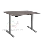 Стол Wooden Electric Desk Slim серый/Массив дерева "Дуб Галифакс", скошенный край, 1300х750х27мм