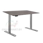 Стол Wooden Electric Desk Slim серый/Массив дерева "Дуб Галифакс", скошенный край, 1300х750х27мм
