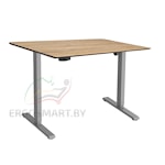 Стол Wooden Electric Desk Slim серый/Массив дерева "Дуб натуральный", скошенный край, 1300х750х27мм