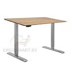 Стол Wooden Electric Desk Slim серый/Массив дерева "Дуб натуральный", скошенный край, 1300х750х27мм