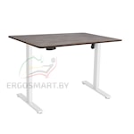 Стол Wooden Electric Desk Slim белый/Массив дерева "Дуб Галифакс", прямой край, 1300х750х27мм