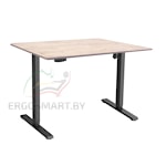 Стол Wooden Electric Desk Slim черный/Массив дерева "Дуб Беленый", прямой край, 1200х600х27мм