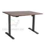 Стол Wooden Electric Desk Slim черный/Массив дерева "Дуб мореный", прямой край, 1300х750х27мм