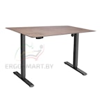 Стол Wooden Electric Desk Slim черный/Массив дерева "Дуб мореный", скошенный край, 1300х750х27мм