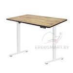 Стол Wooden Electric Desk Prime белый/Массив дерева "Дуб натуральный", прямой край, 1200х600х27мм