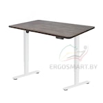Стол Wooden Electric Desk Prime белый/Массив дерева "Дуб Галифакс", прямой край, 1200х600х27мм
