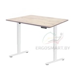Стол Wooden Electric Desk Prime белый/Массив дерева "Дуб Беленый", прямой край, 1200х600х27мм