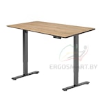 Стол Wooden Electric Desk Prime черный/Массив Дуб натуральный, скошенный край, 1300х750х27мм