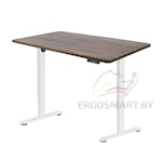 Стол Wooden Electric Desk Prime белый/Массив дерева "Дуб мореный", прямой край, 1300х750х27мм