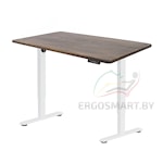 Стол Wooden Electric Desk Prime белый/Массив Дуб мореный, прямой край, 1300х750х27мм