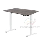 Стол Wooden Electric Desk Prime белый/Массив дерева "Дуб Галифакс", скошенный край, 1300х750х27мм