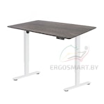 Стол Wooden Electric Desk Prime белый/Массив дерева "Дуб Галифакс", скошенный край, 1300х750х27мм