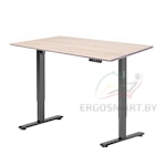 Стол Wooden Electric Desk Prime черный/Массив дерева "Дуб Беленый", скошенный край, 1300х750х27мм