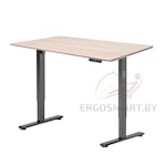 Стол Wooden Electric Desk Prime черный/Массив Дуб Беленый, скошенный край, 1300х750х27мм