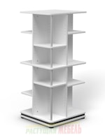 Вращающийся стеллаж Tower 56 /базовый уровень + надстройка, общая высота 124,75 см / 8 полок переменной высоты