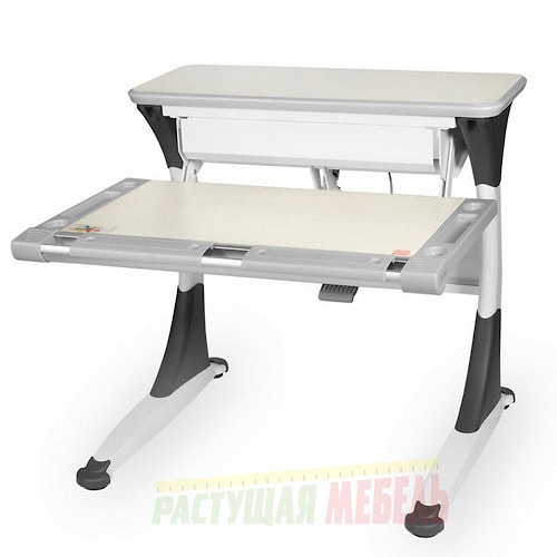 Письменный стол Harvard Mini с ящиком белый дуб/серый