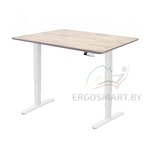 Стол Wooden Unique Ergo Desk белый/Массив дерева "Дуб Беленый",прямой край, 1200х600х27мм