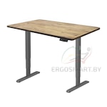 Стол Wooden Unique Ergo Desk черный/Массив дерева "Дуб натуральный", прямой край, 1200х600х27мм