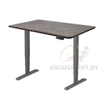 Стол Wooden Unique Ergo Desk черный/Массив дерева "Дуб Галифакс", прямой край, 1200х600х27мм