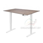 Стол Wooden Unique Ergo Desk белый/Массив Дуб мореный, скошенный край, 1300х750х27мм
