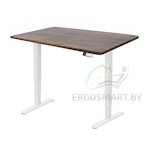 Стол Wooden Unique Ergo Desk белый/Массив дерева "Дуб мореный", прямой край, 1300х750х27мм