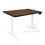 Стол Wooden Unique Ergo Desk белый/Массив Дуб мореный, прямой край, 1300х750х27мм