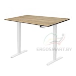Стол Wooden Unique Ergo Desk белый/Массив дерева "Дуб натуральный", скошенный край, 1300х750х27мм