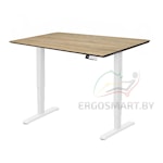 Стол Wooden Unique Ergo Desk белый/Массив дерева "Дуб натуральный", скошенный край, 1300х750х27мм