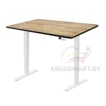 Стол Wooden Unique Ergo Desk белый/Массив дерева "Дуб натуральный", прямой край, 1300х750х27мм