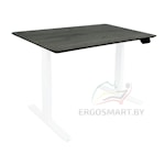 Стол Wooden Unique Ergo Desk белый/Массив Дуб Галифакс, скошенный край, 1300х750х27мм