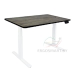 Стол Wooden Unique Ergo Desk белый/Массив Дуб Галифакс, прямой край, 1300х750х27мм