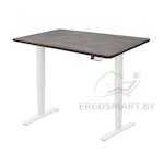 Стол Wooden Unique Ergo Desk белый/Массив дерева "Дуб Галифакс", прямой край, 1300х750х27мм