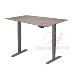 Стол Wooden Unique Ergo Desk черный/Массив Дуб мореный, скошенный край, 1300х750х27мм